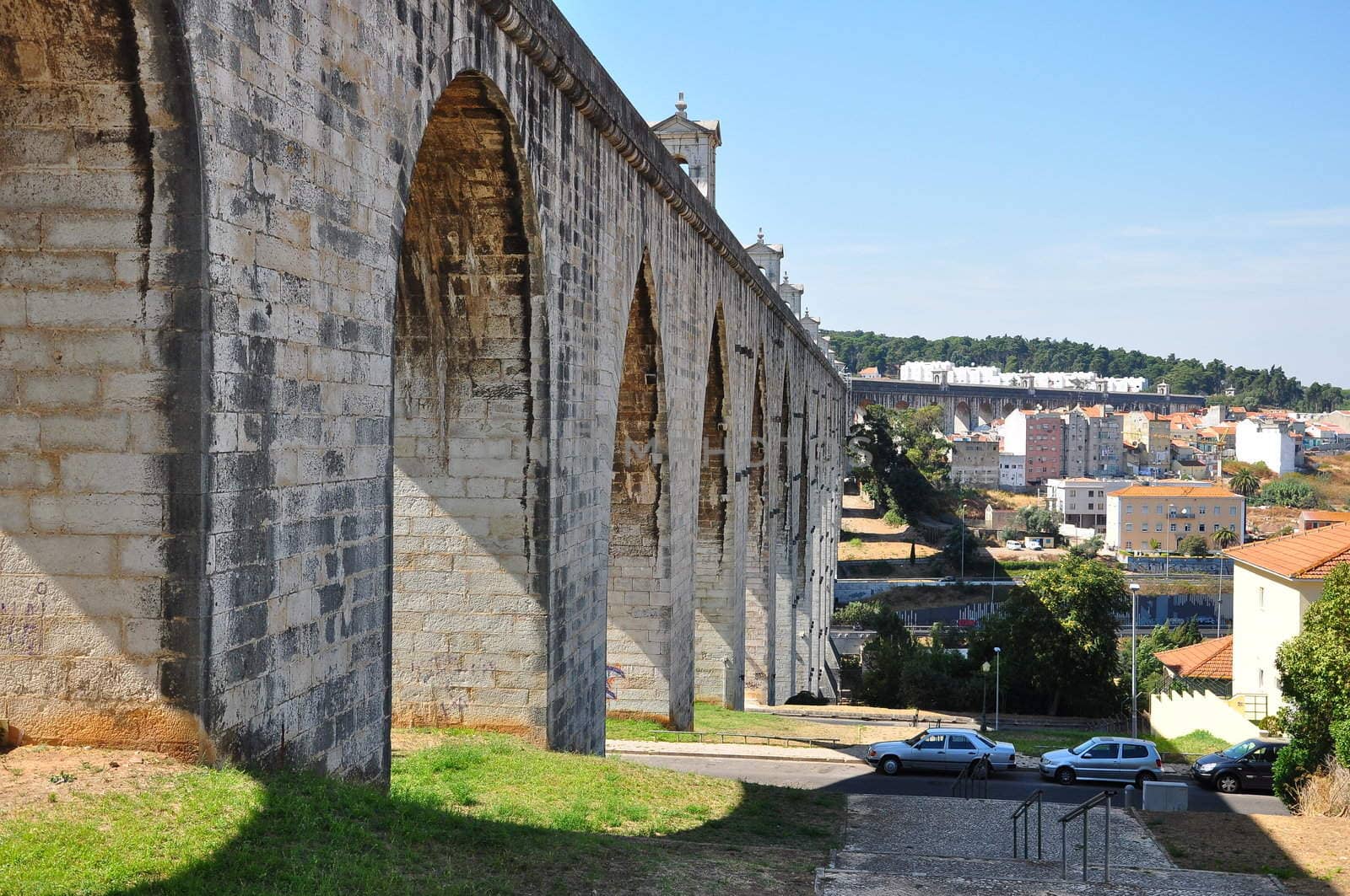 Historical water in the city of Lisbon built in the 18 th century, Portugal