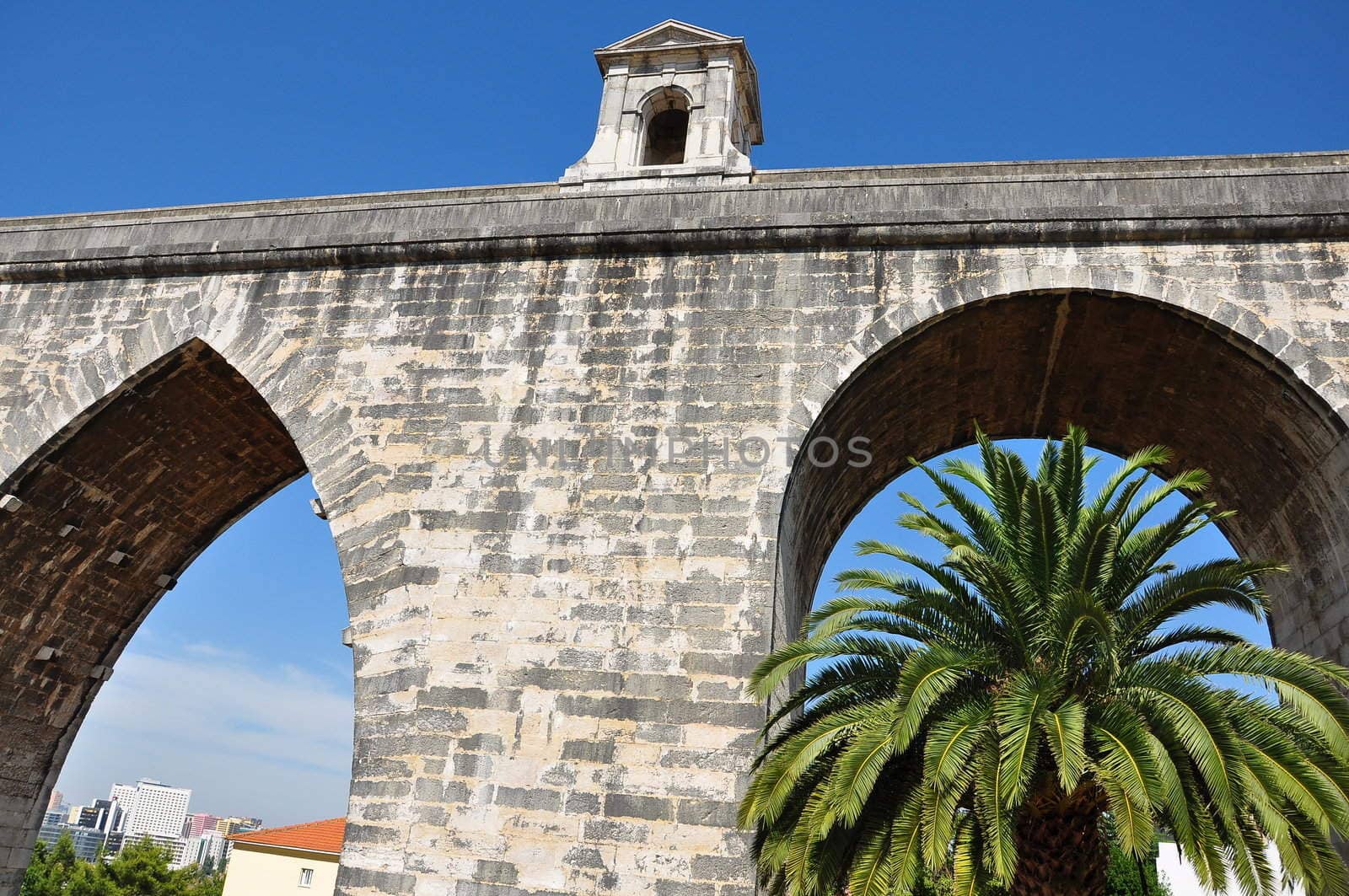 Historical water in the city of Lisbon built in the 18 th century, Portugal