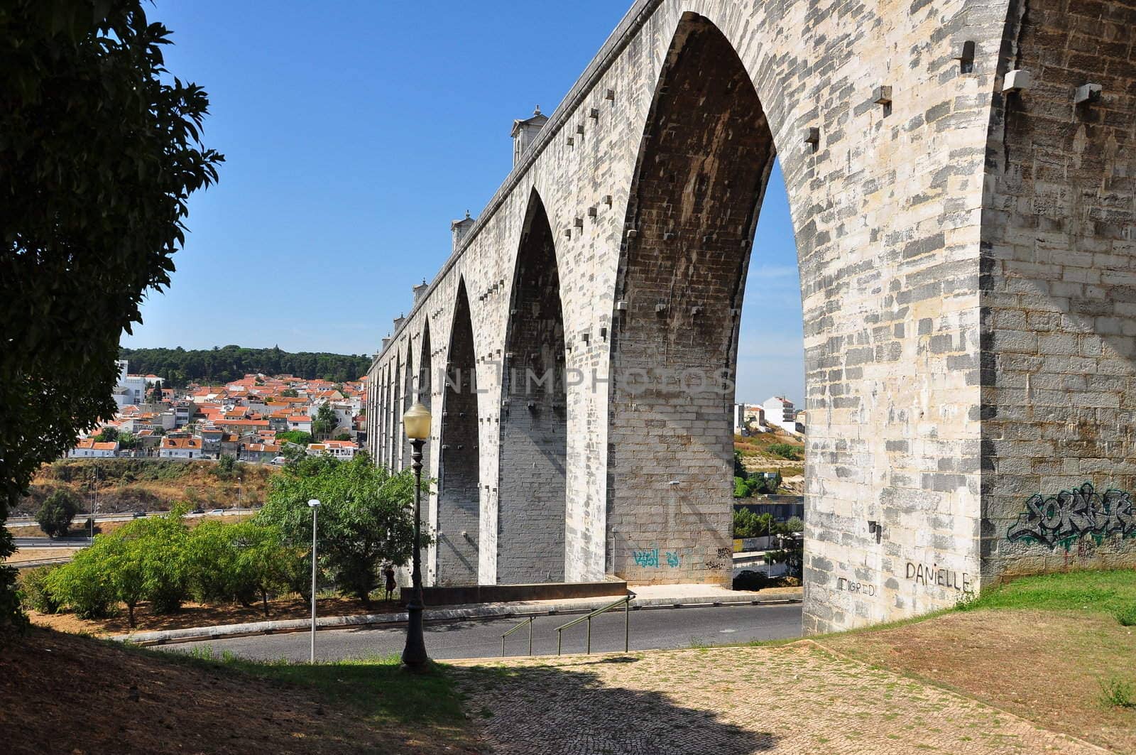 Historical water in the city of Lisbon built in the 18 th century, Portugal