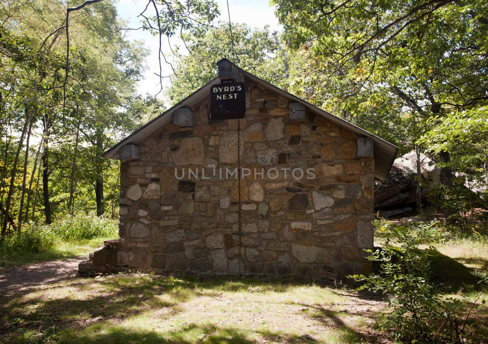 Stone shelter called Byrd's Nest on climb of Old Rag
