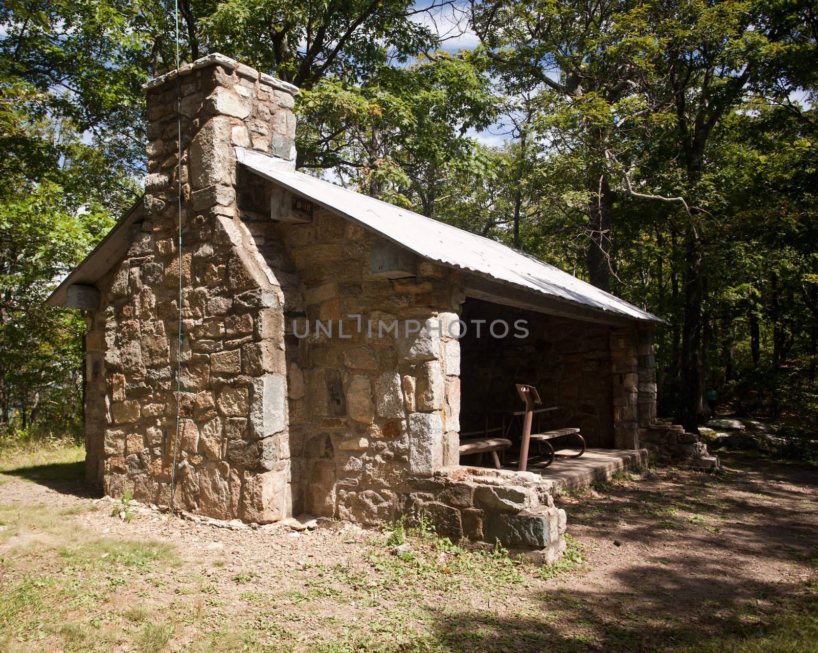 Stone cabin overlooking Shenandoah valley by steheap