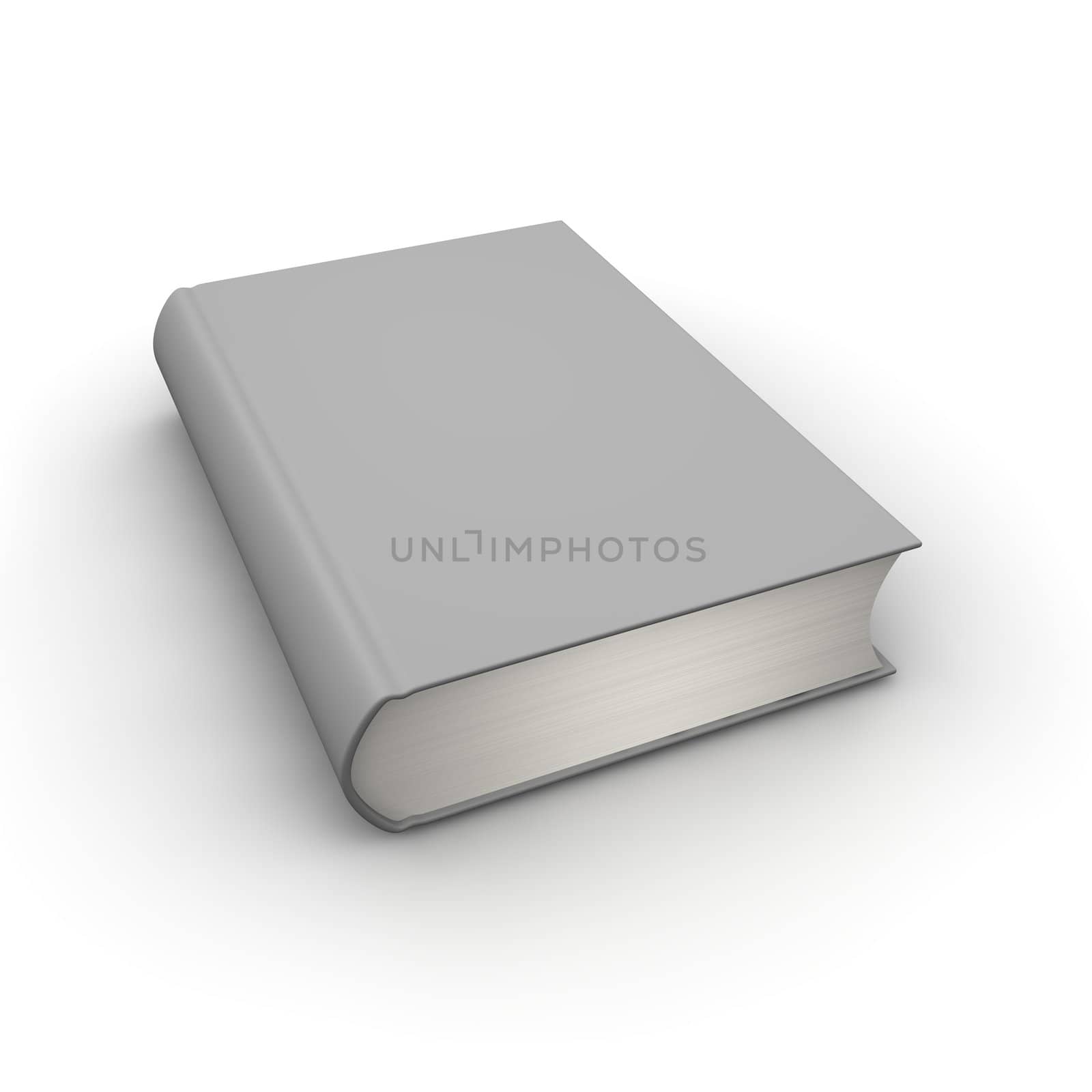 Blank isolated book. 3d rendered illustration.