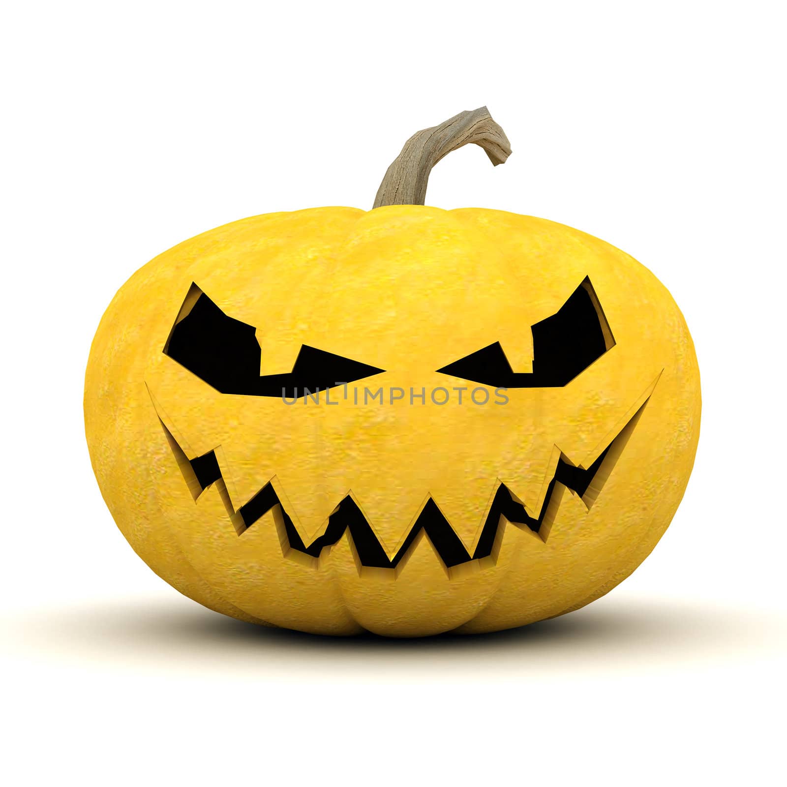 Image sinister pumpkins for Halloween on a white background