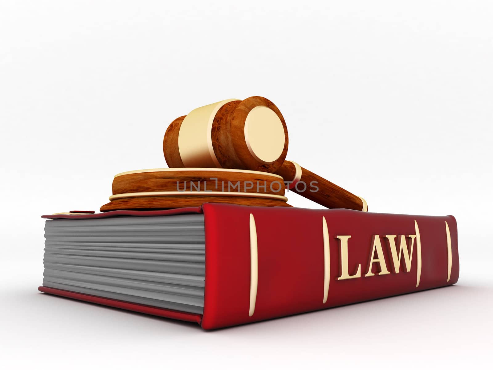 beautiful image of judicial attributes on a white background