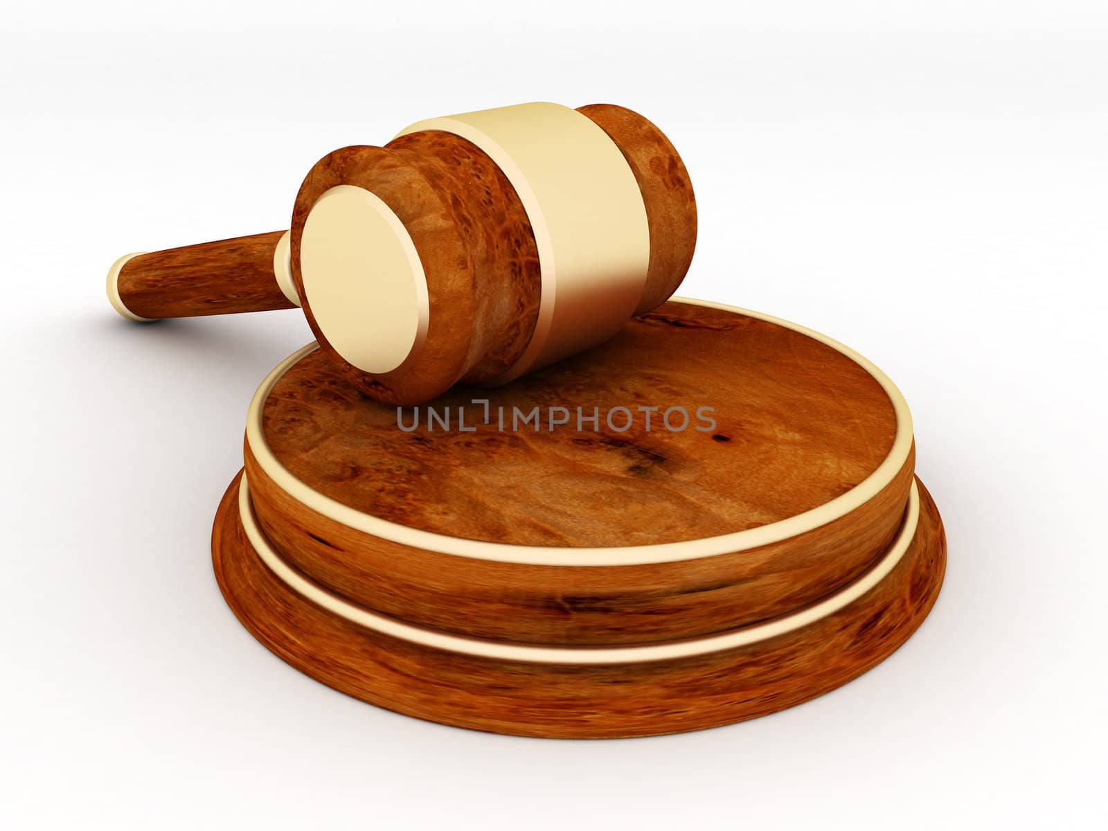 beautiful image of judicial attributes on a white background