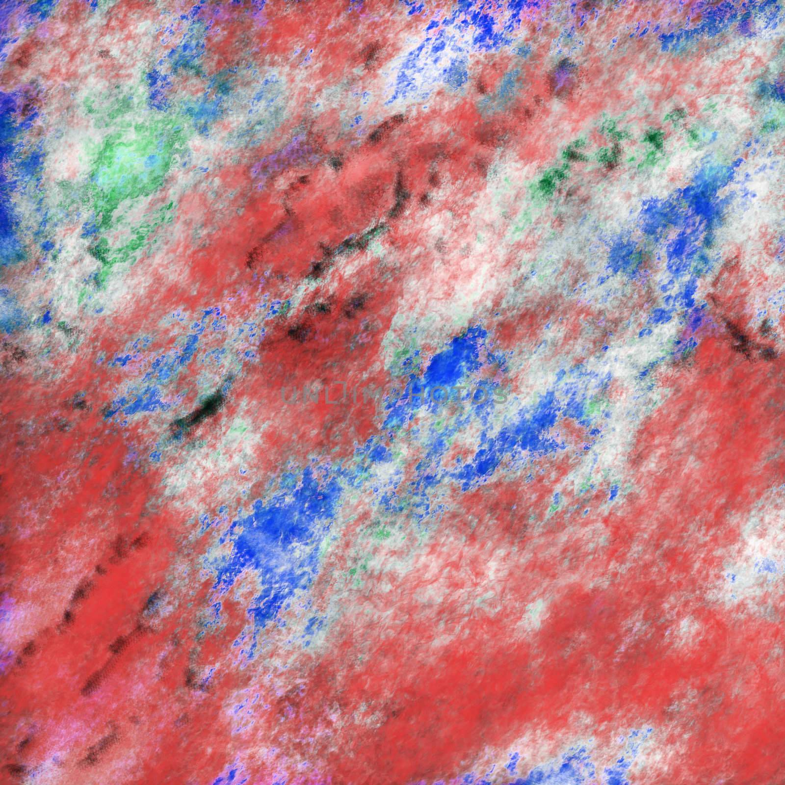 Colorful abstract painting with rock-like texture created in Photoshop