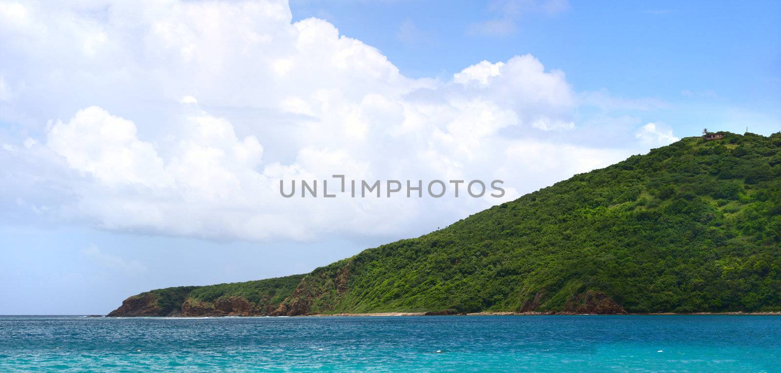 The far eastern shore across from Flamenco beach on the beautiful Puerto Rican island of Culebra.