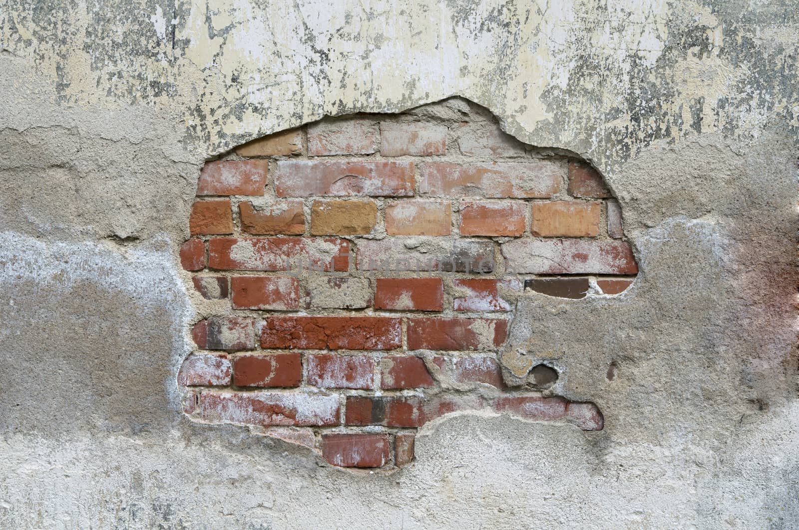 old wall and red brick