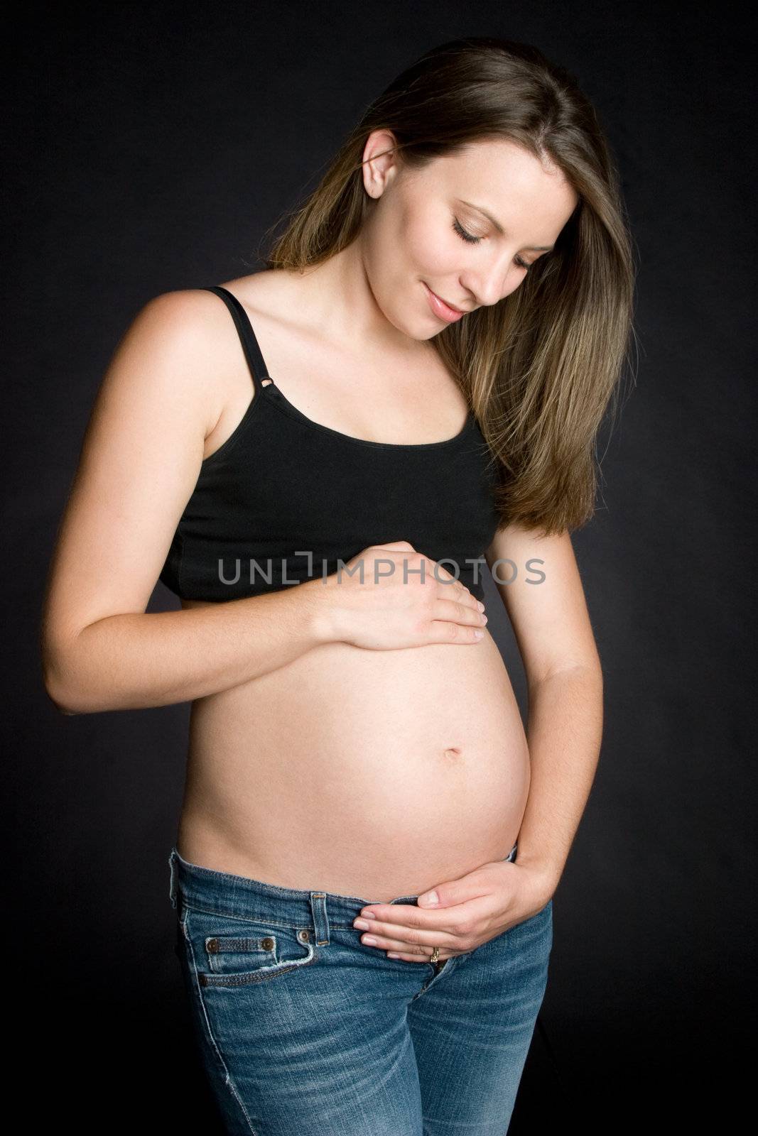Beautiful young pregnant woman