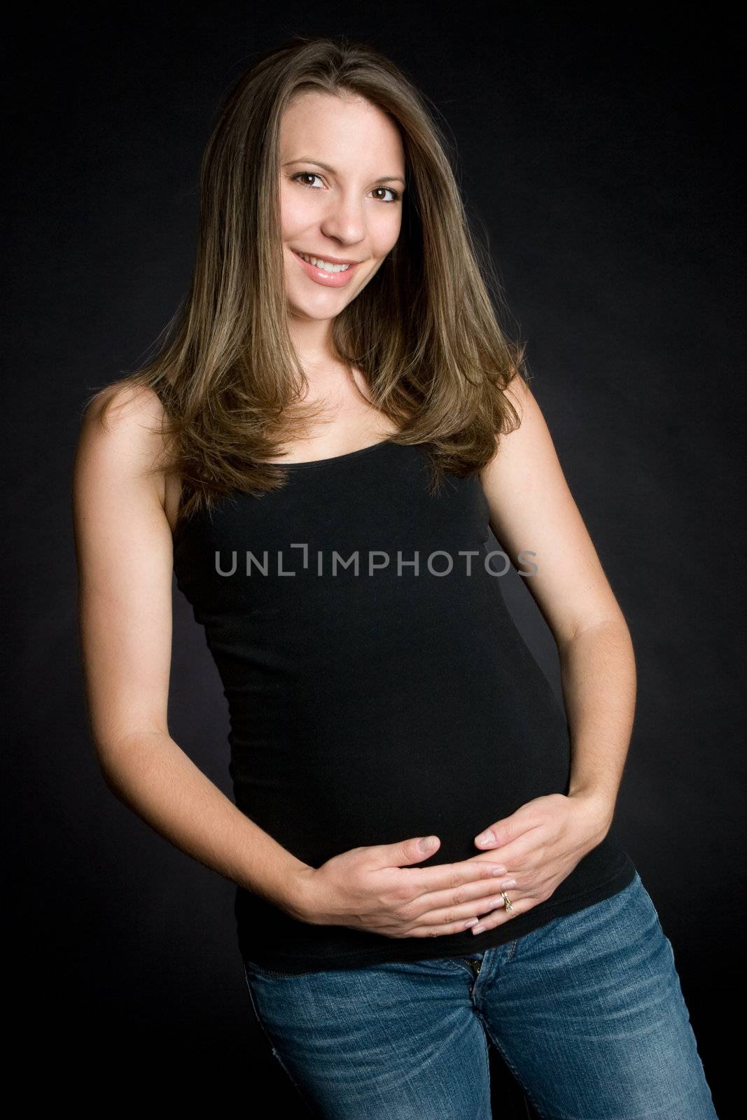 Beautiful smiling pregnant girl
