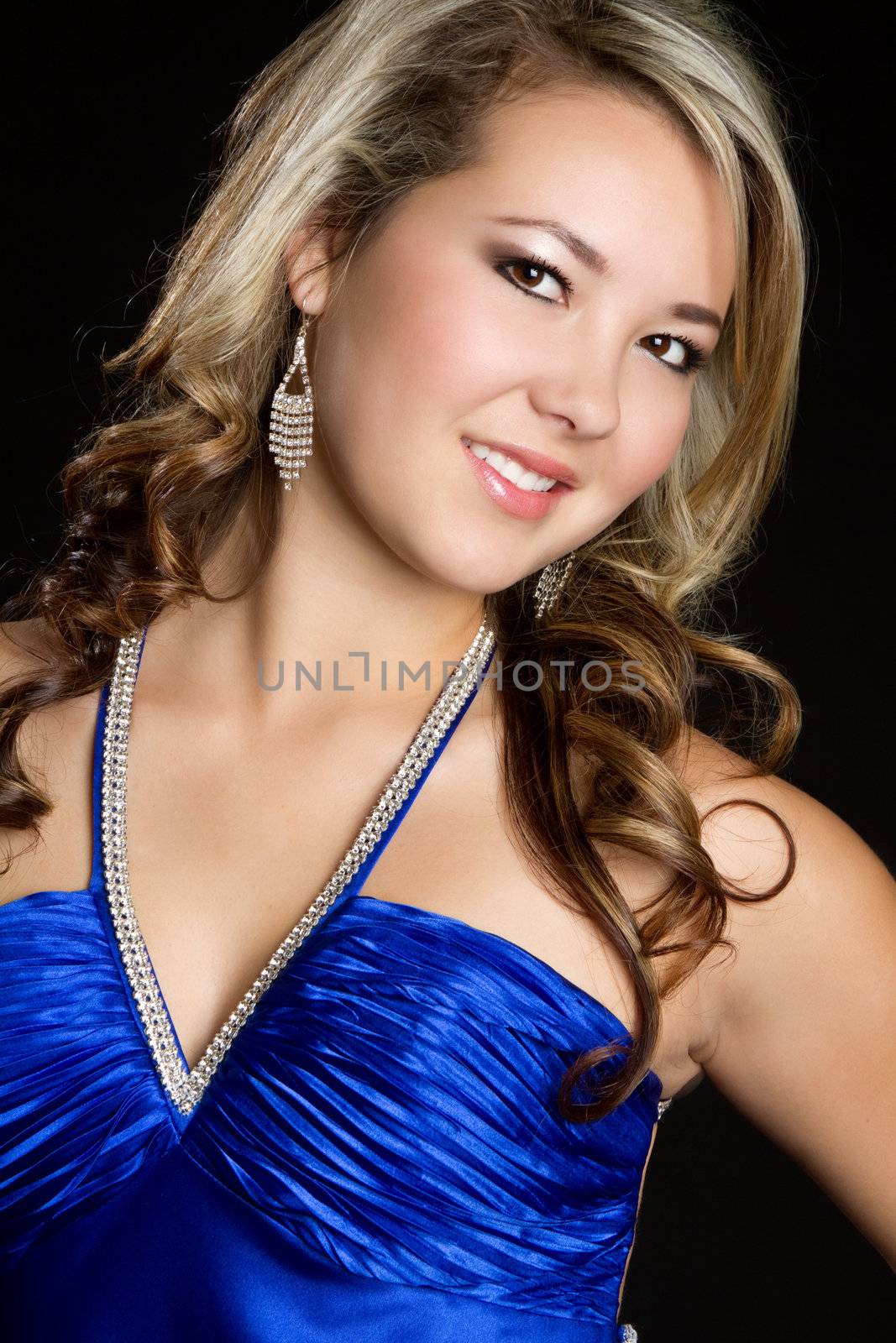 Gorgeous smiling woman closeup portrait