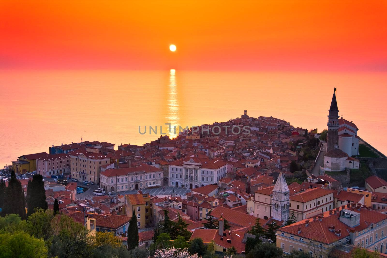 Sunset over the Slovenian Coast (Piran)