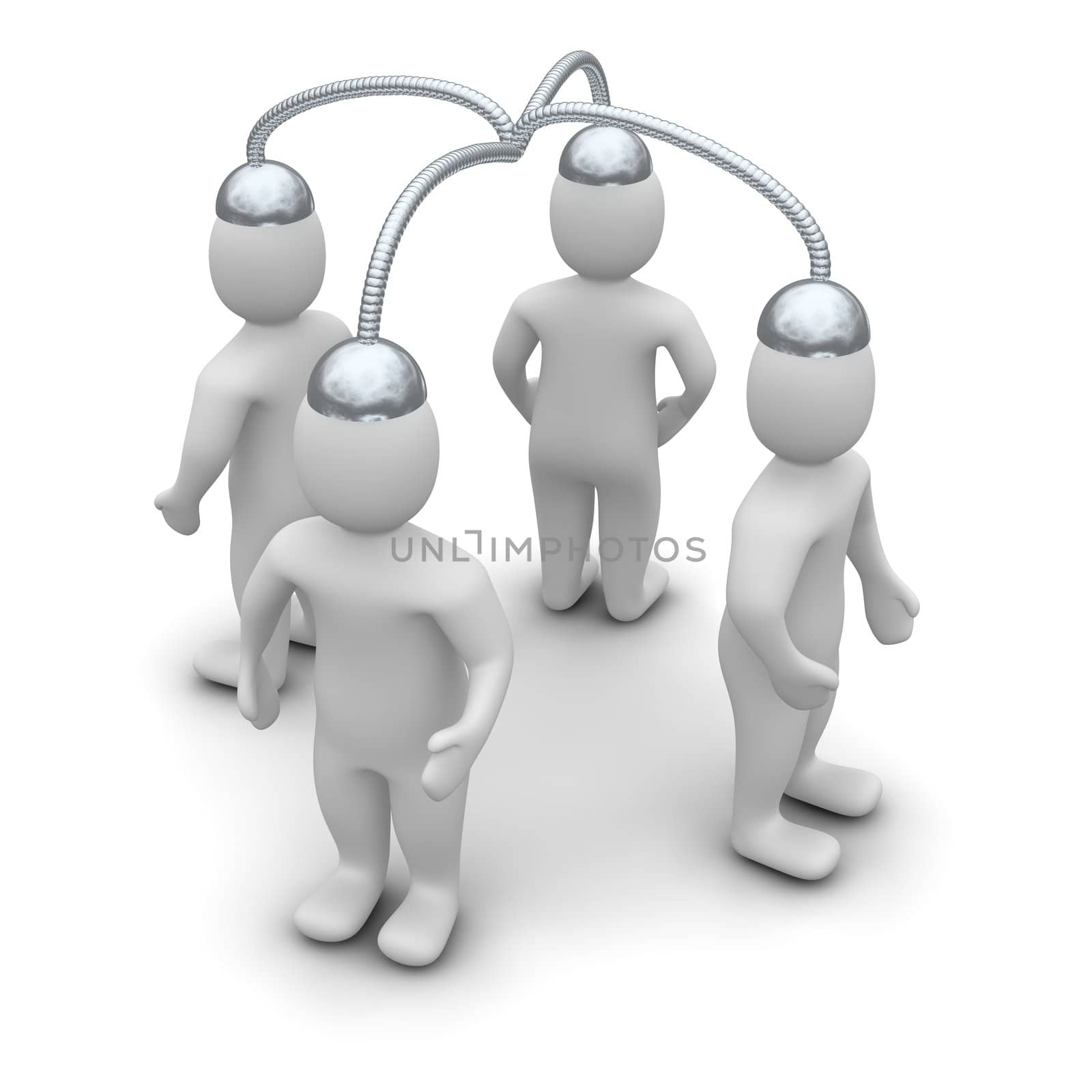 Brainstorming. 3d rendered illustration isolated on white.