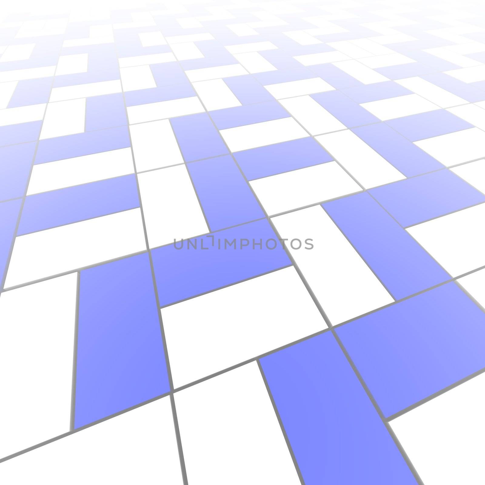 Blue and white blocks pattern abstract background.