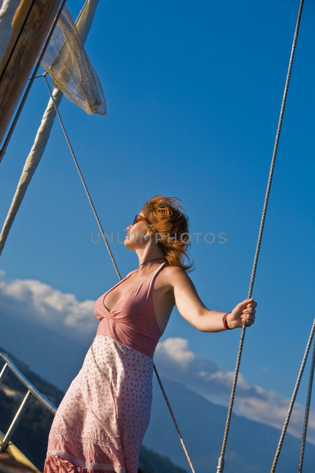 Girl and Yacht by agg