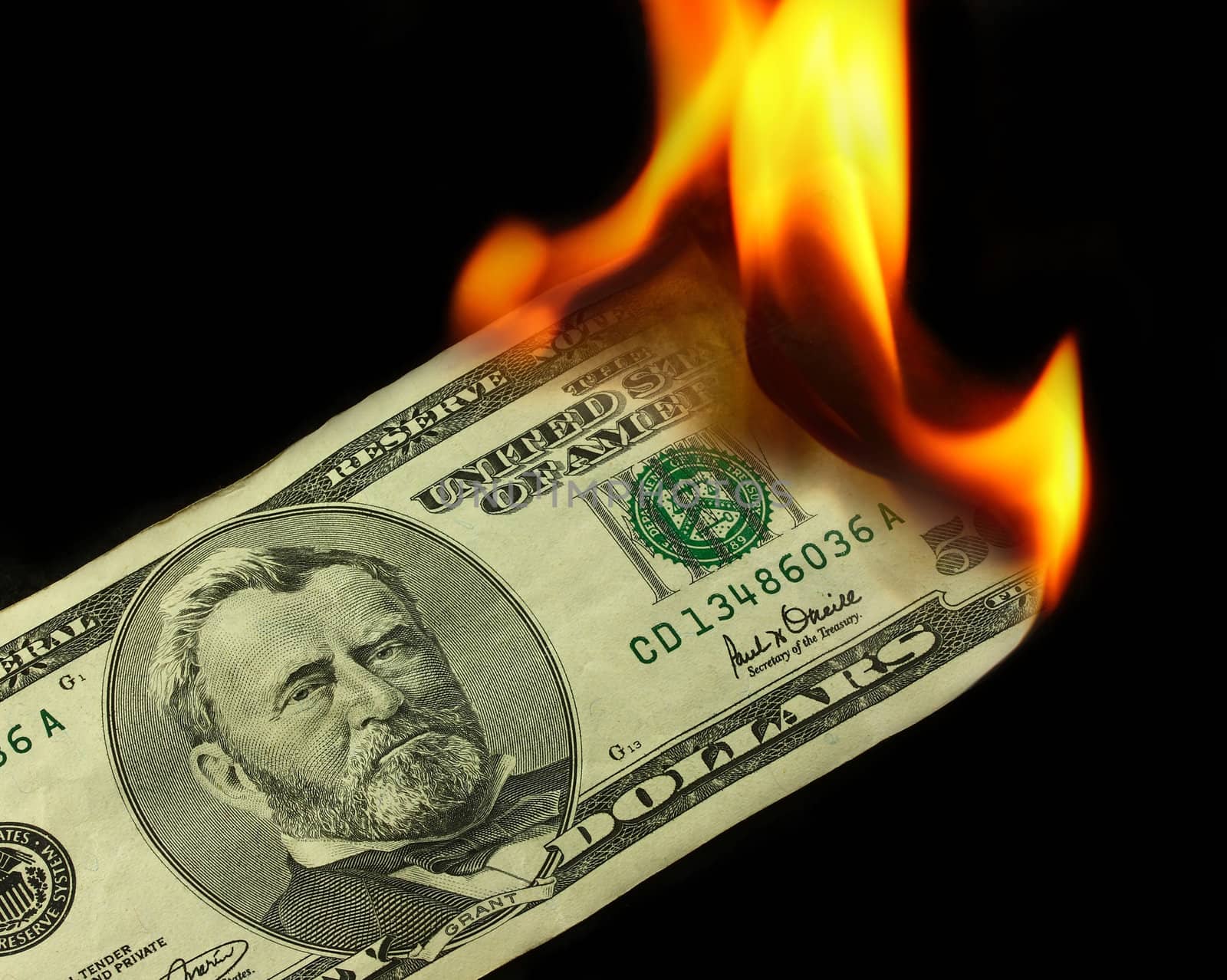 Fifty dollar bill going up in smoke.  Layer masking is a good thing...