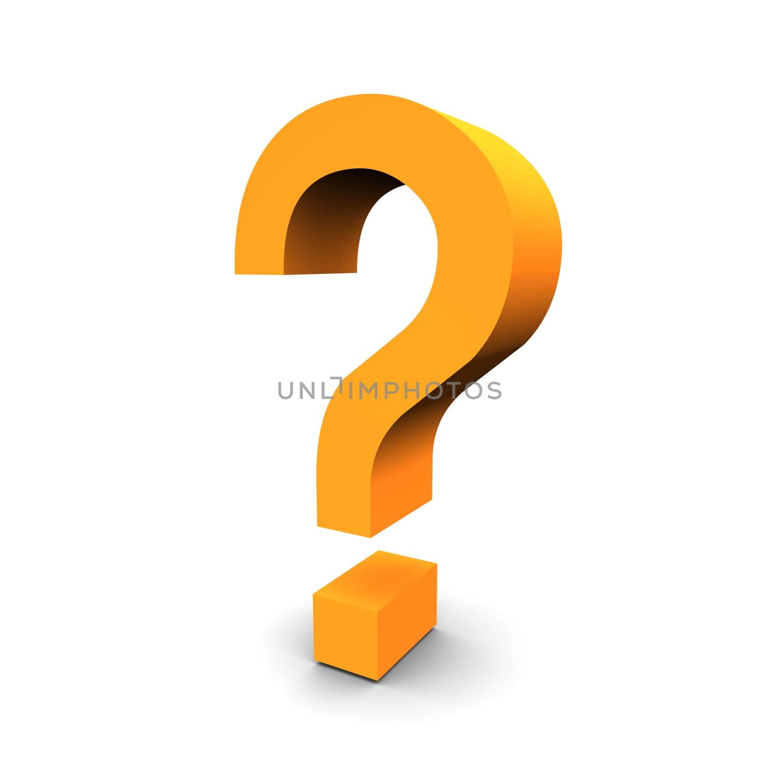 Question symbol 3d rendered image