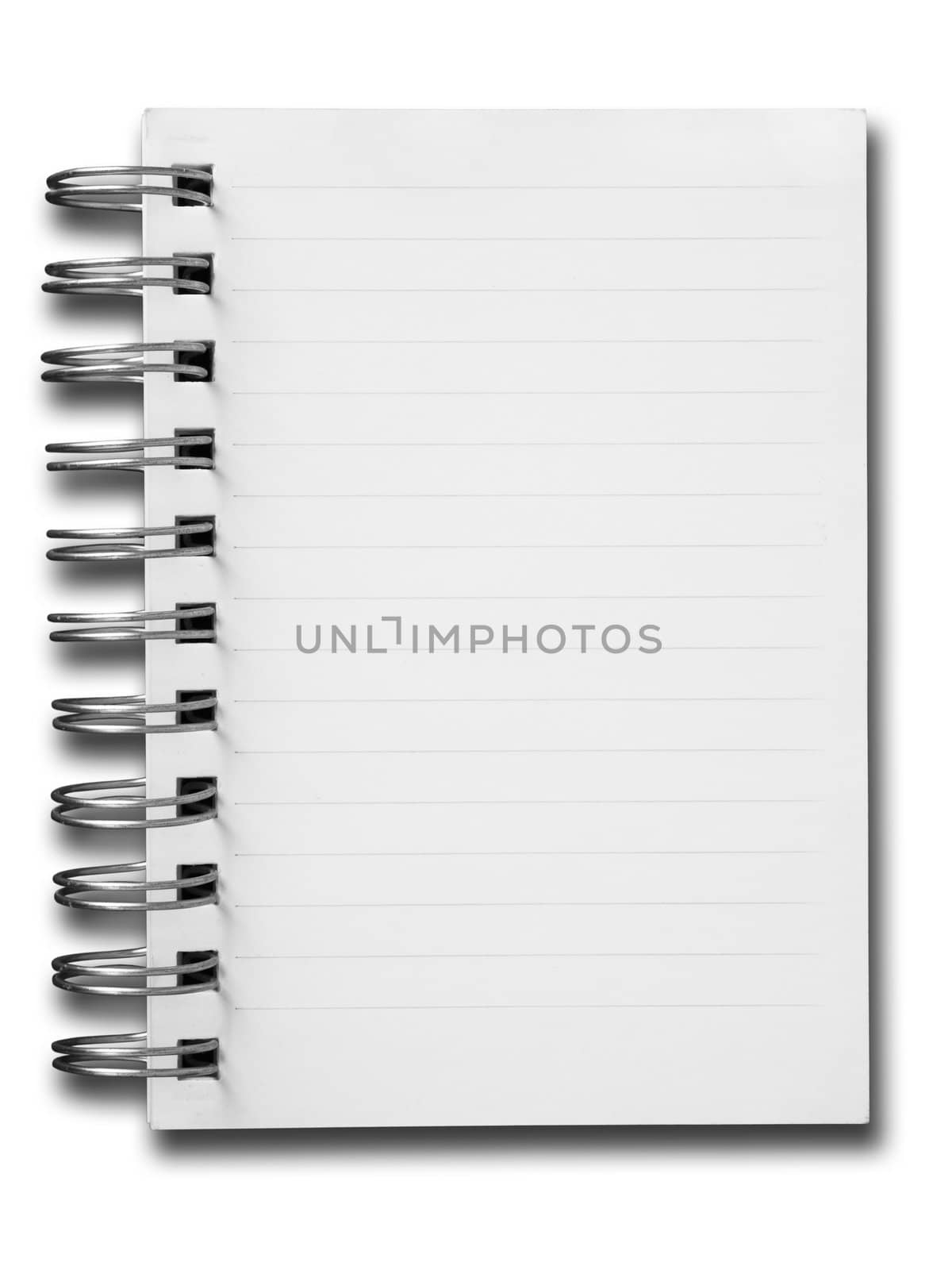 Blank one face white paper notebook