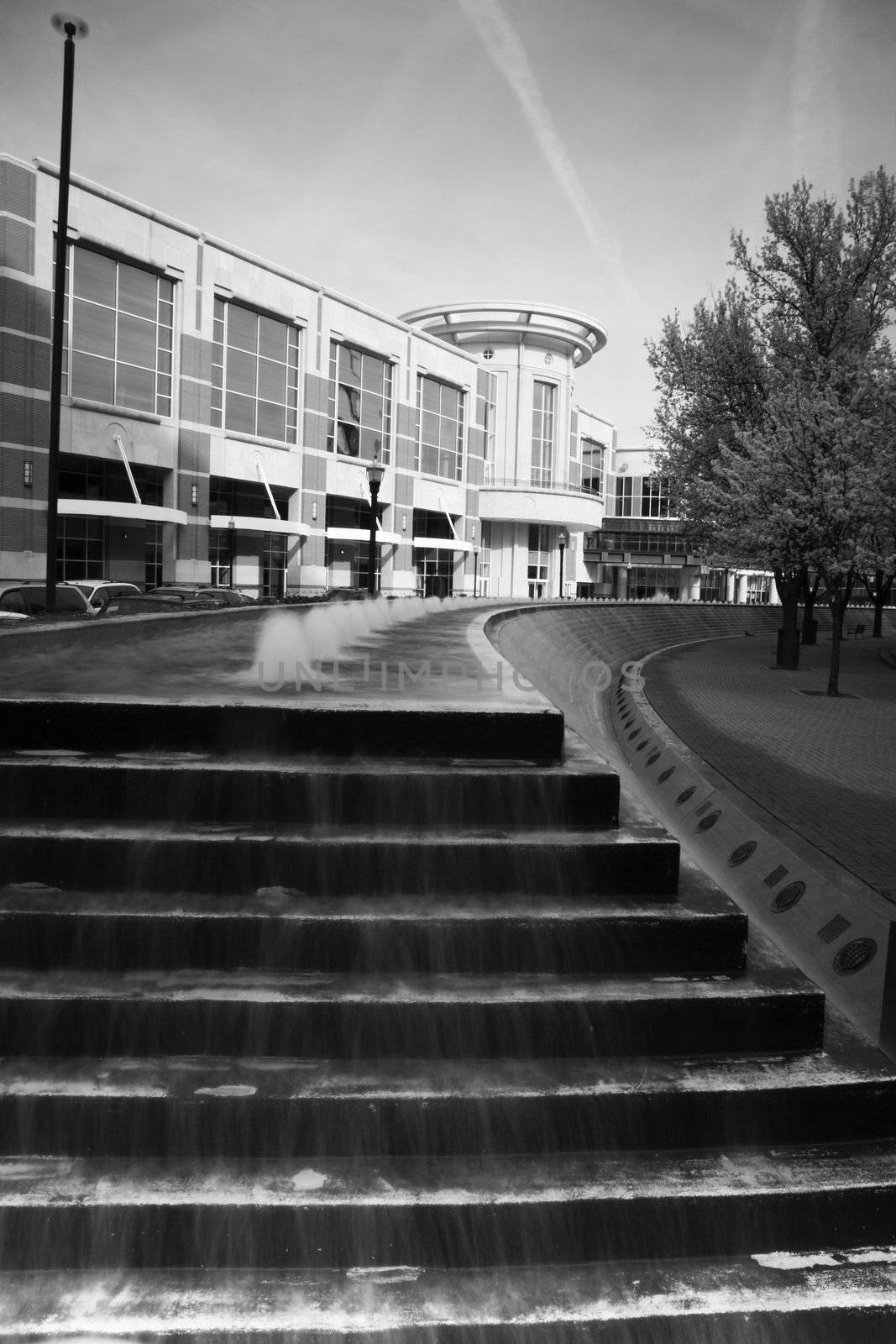 Fountain stairs in Lexington  by benkrut