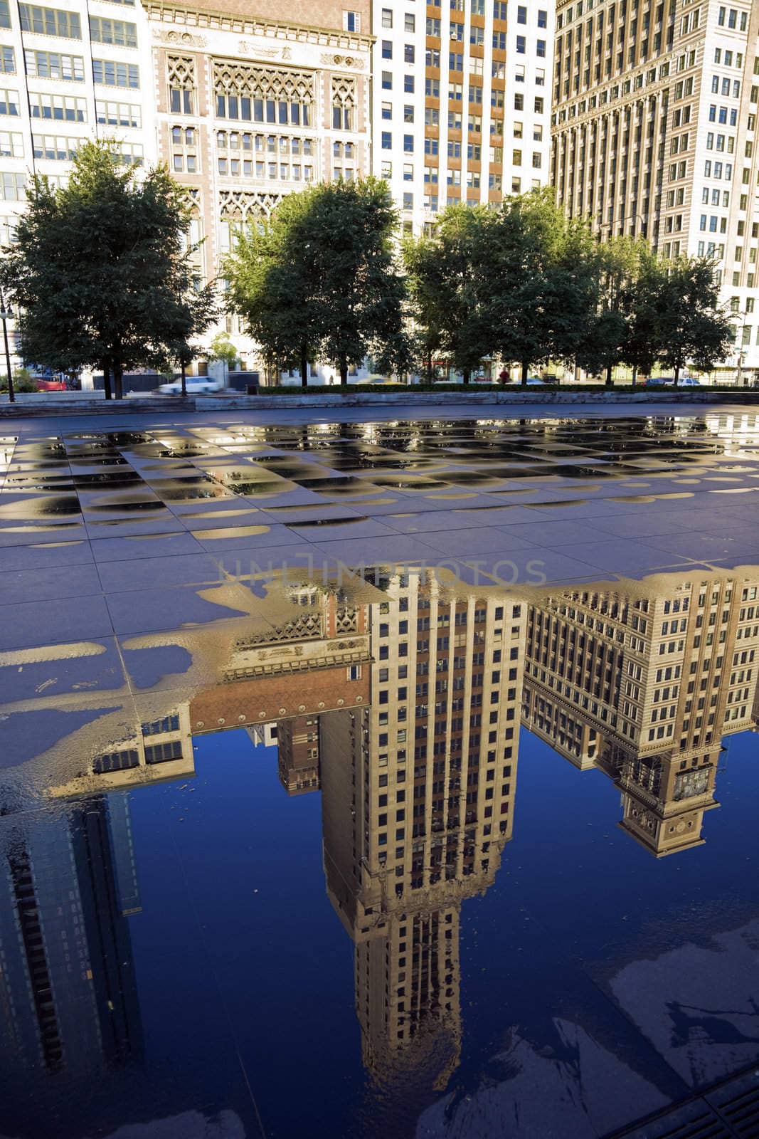 Reflection of Michigan Avenue buildings  by benkrut