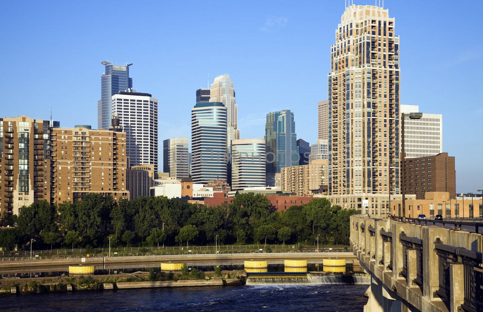 Colorful Buildings in Minneapolis, Minnesota.