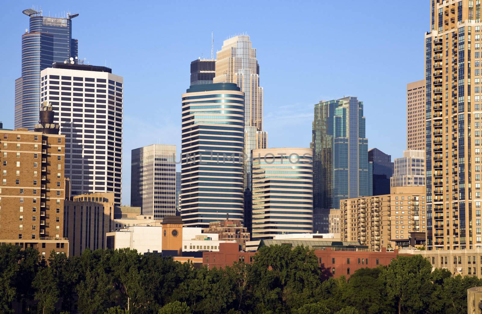 Modern Downtown of Minneapolis, Minnesota.