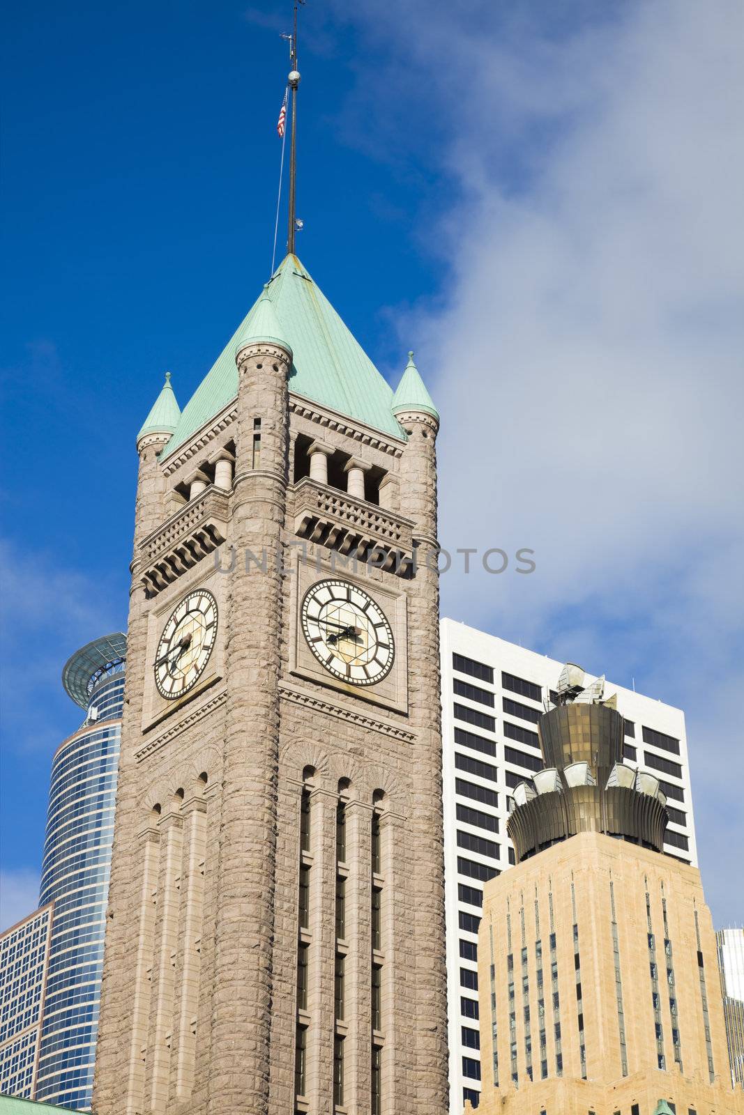 Clock Tower in Minneapolis, Minnesota.