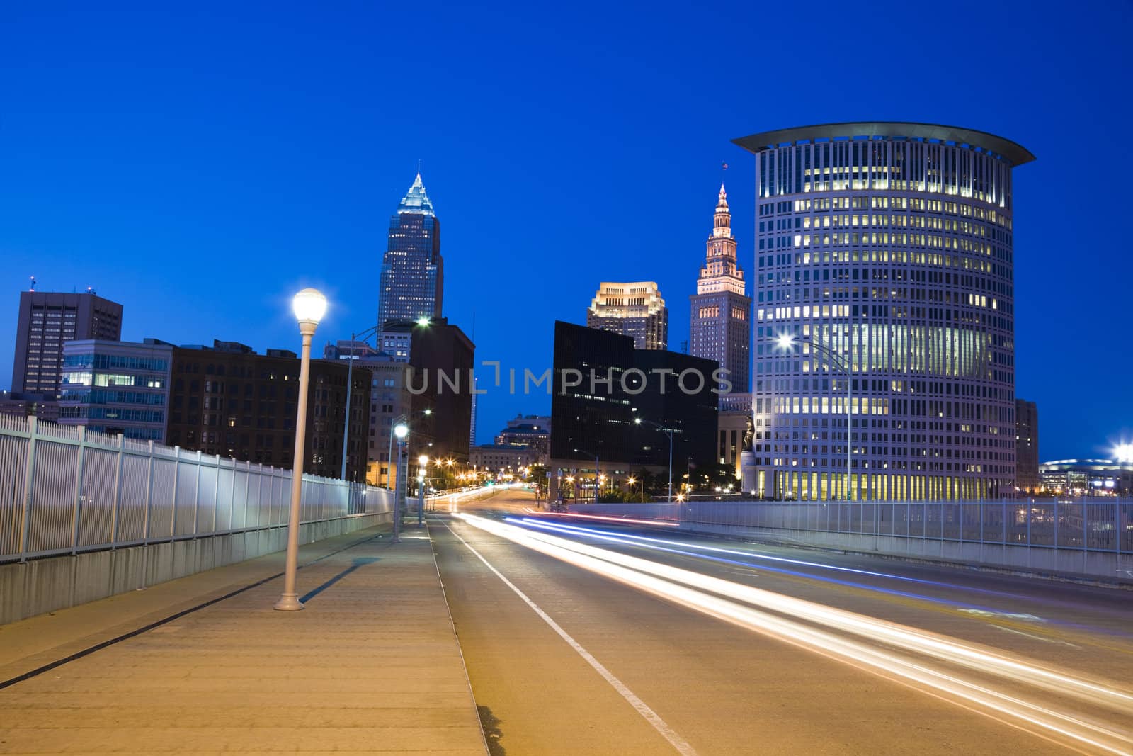 Traffic in Cleveland,Ohio, USA.