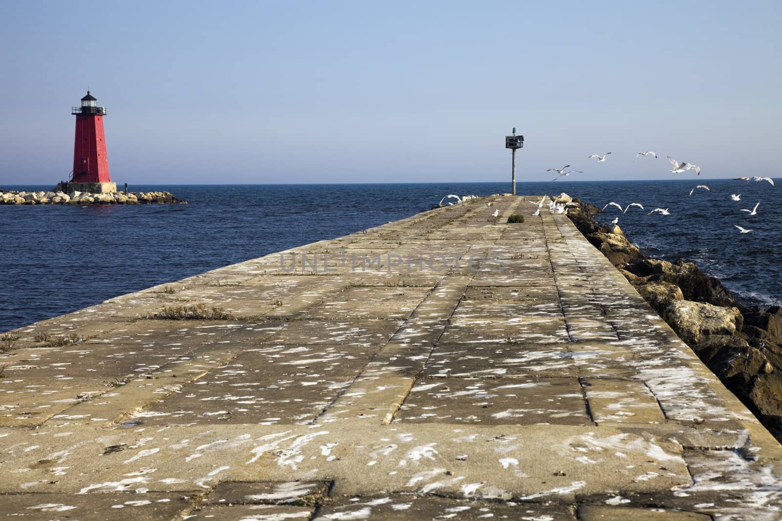 Manistique East Breakwater   by benkrut