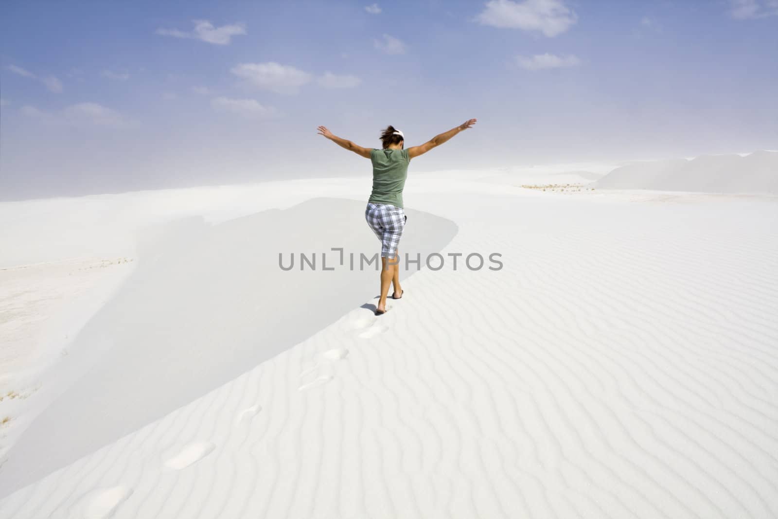 Enjoying dunes - White Sand Dunes National