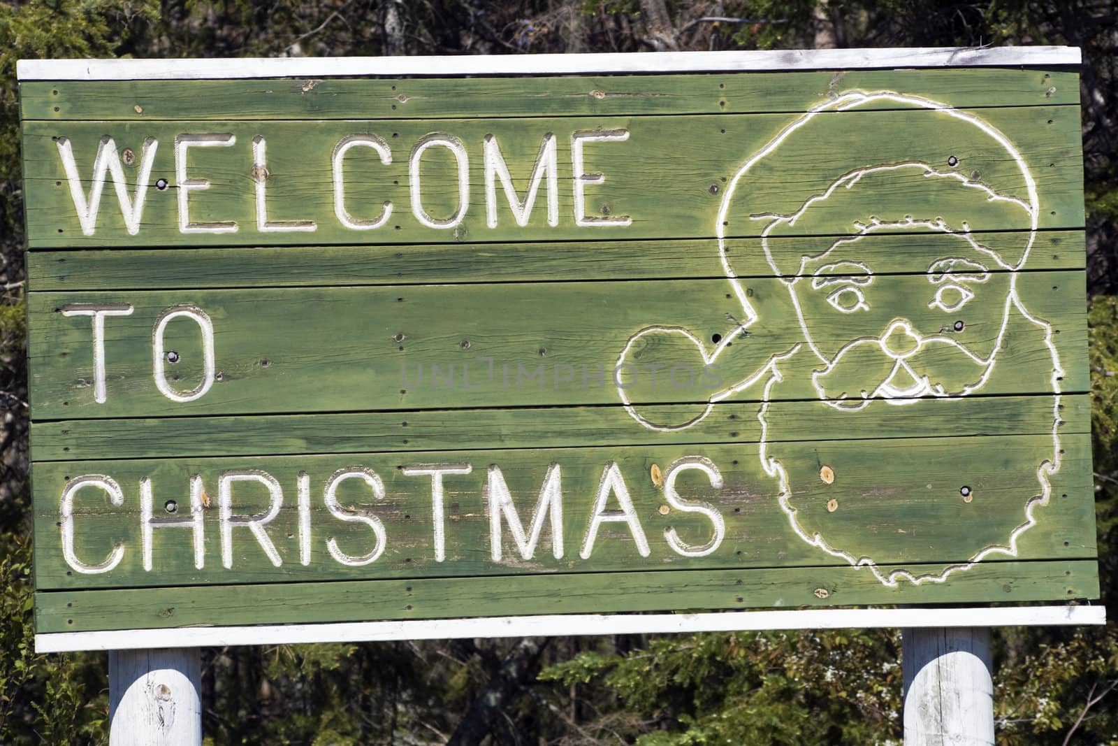 Welcome to Christmas, Michigan road sign.