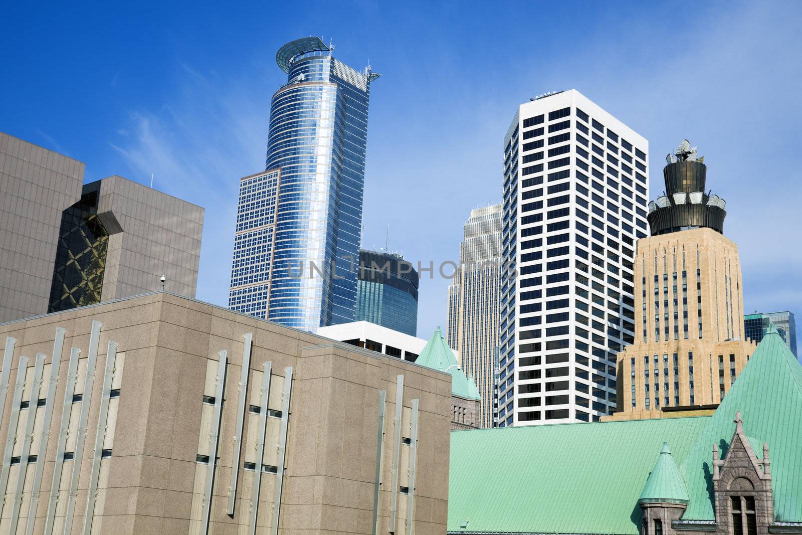 Skyscrapers in Minneapolis, Minnesota.