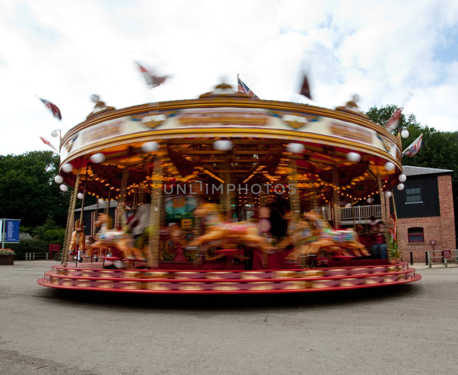 Antique carousel in England