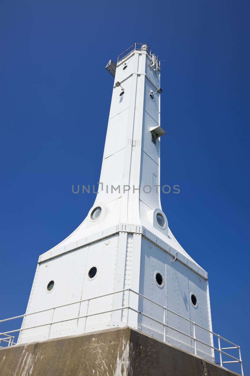 Huron Harbor Lighthouse in Ohio, USA.