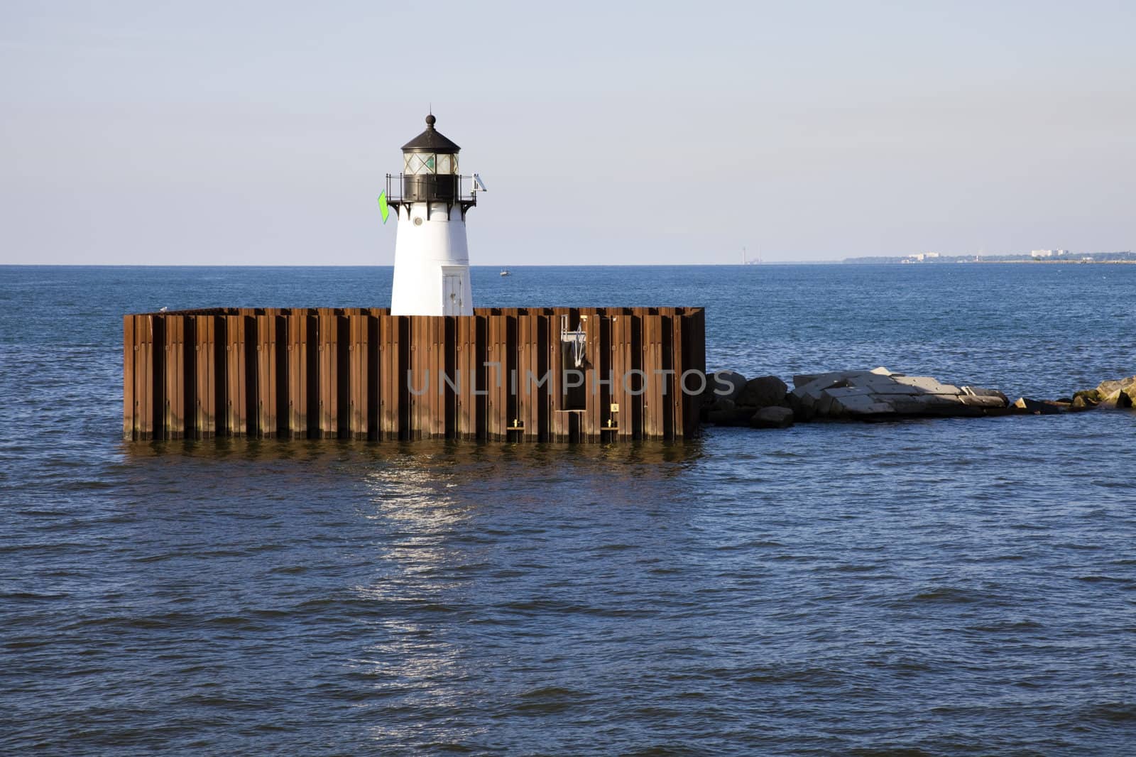 Cleveland Harbor East Pierhead - seen from Lake Erie.