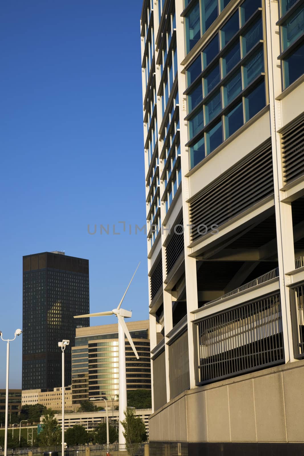 Architecture of downtown Cleveland , Ohio.