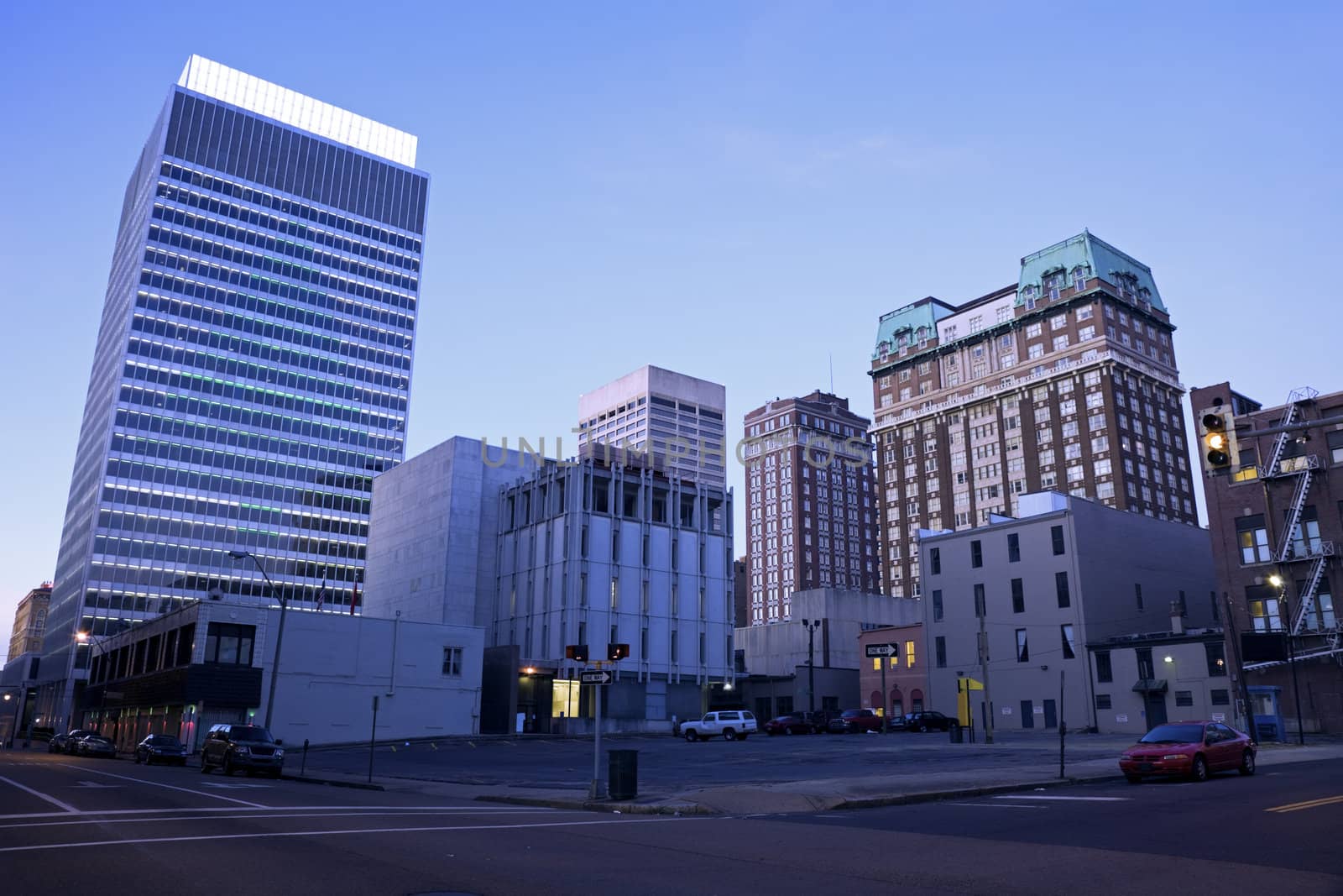 Early Morning in downtown Memphis, Tennessee, USA.