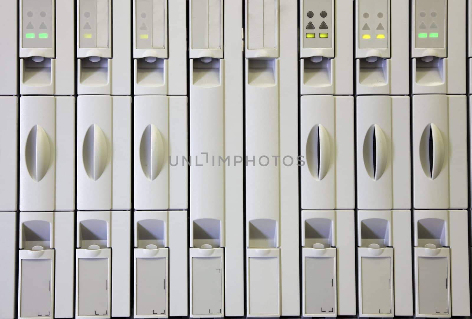 Compartments in cellular cabinet - indoor equipment.