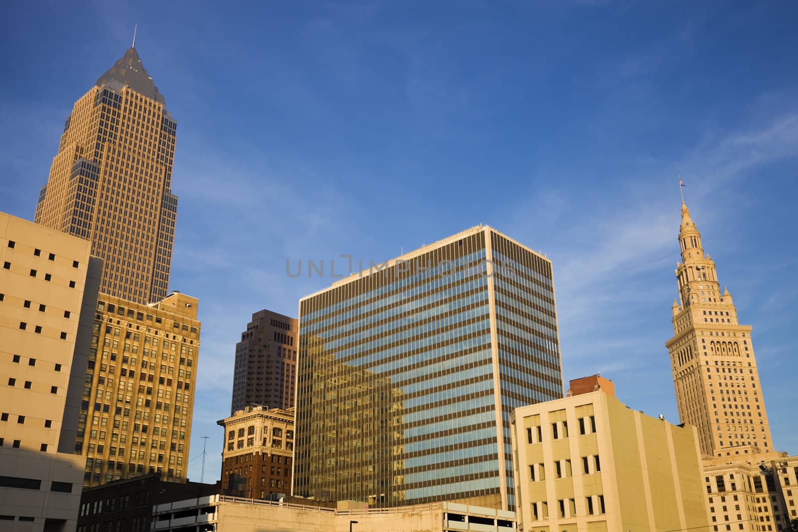 Late afternoon in downtown Cleveland by benkrut