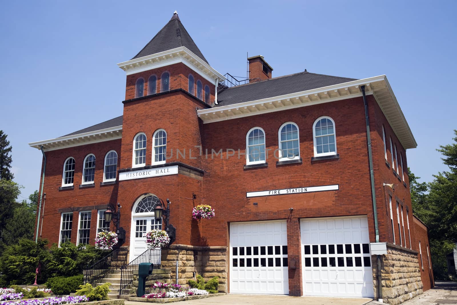 Historic Hall and Fire Station in Independence  by benkrut