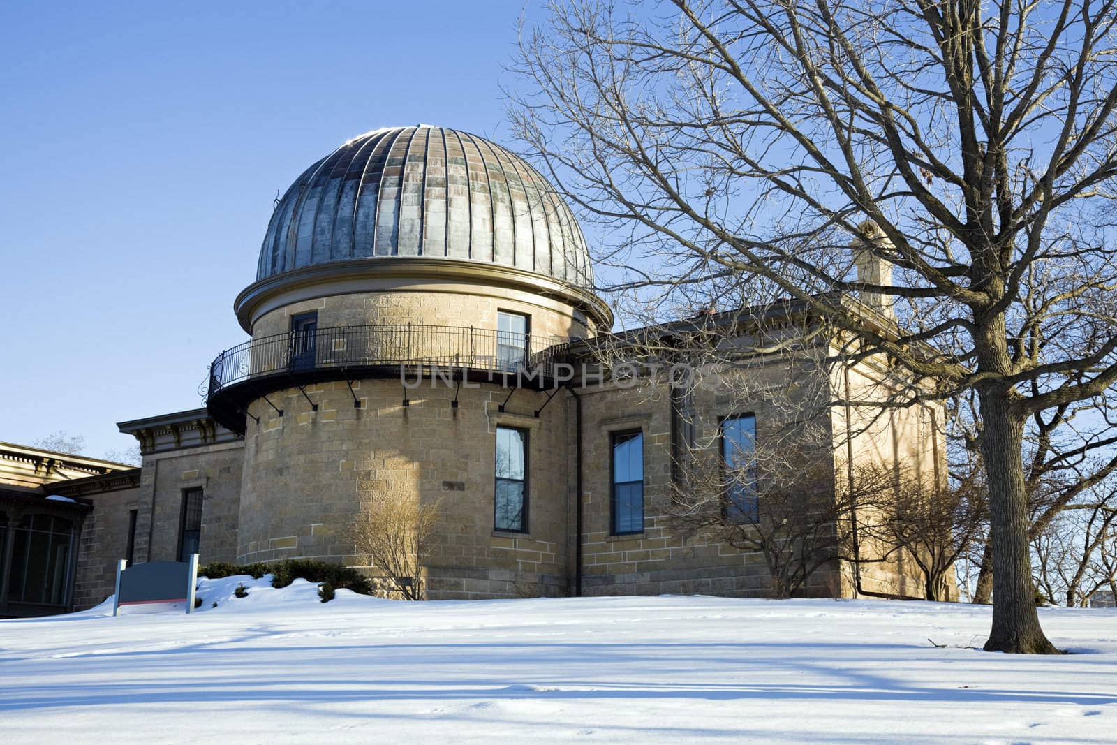 Observatory - University of Madison. Winter time