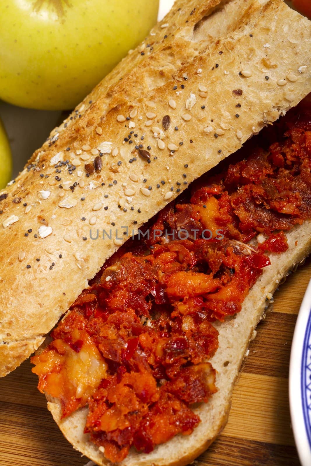 fresh sandwich of chorizo by membio