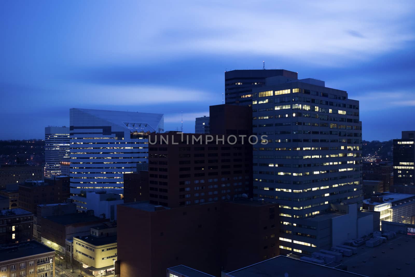 Blue morning in Cincinnati by benkrut