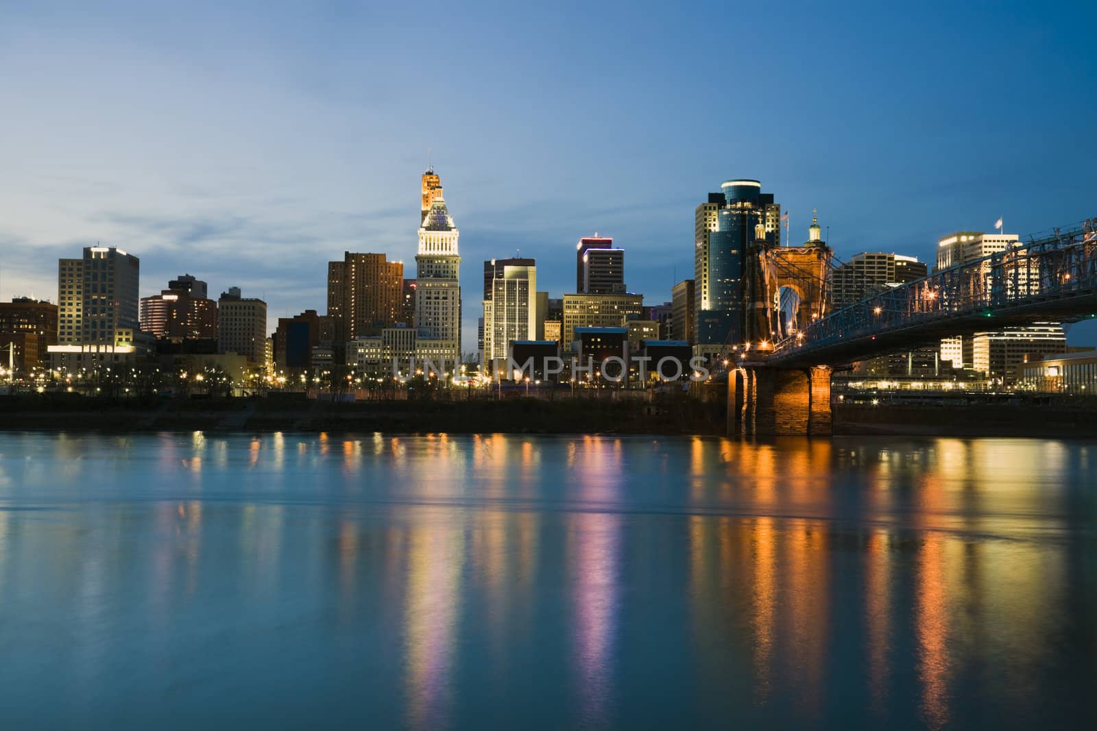 Skyline of Cincinnati by benkrut