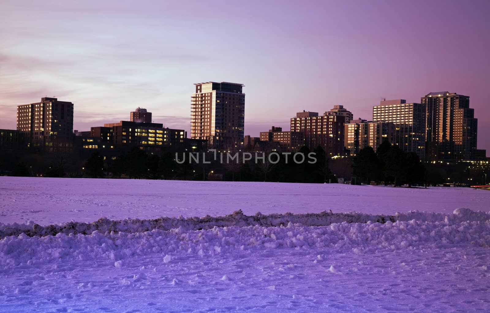 Apartment buildings along Lake Michigan by benkrut