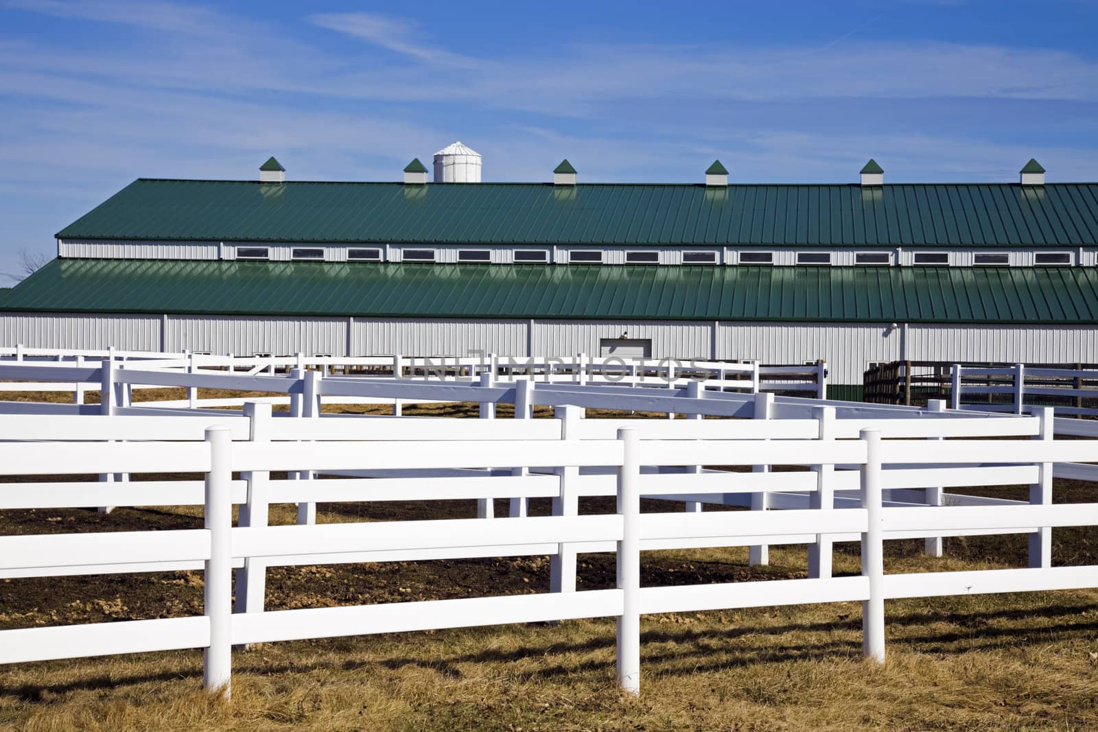 Stable - paddock in the foreground.