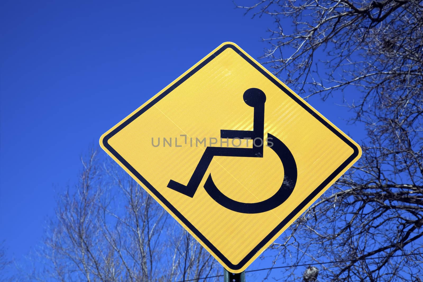 Be careful! Men on wheelchair!