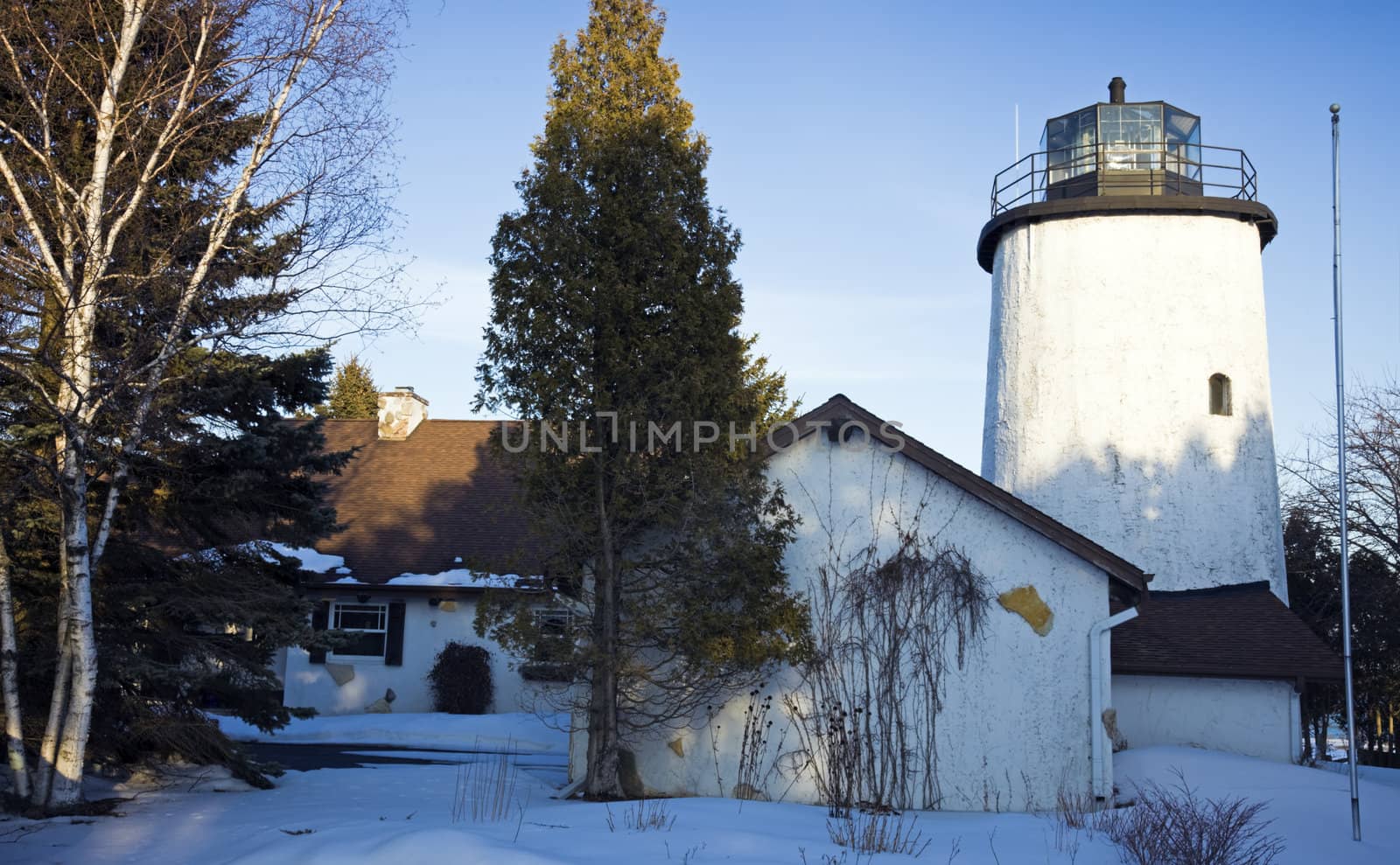 Kevich Lighthouse - seen during the winter afternoon.
