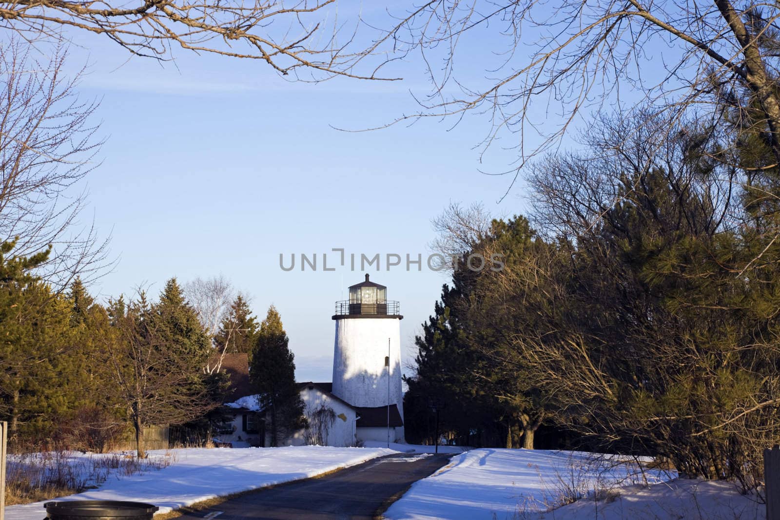 Kevich Lighthouse - seen during the winter.