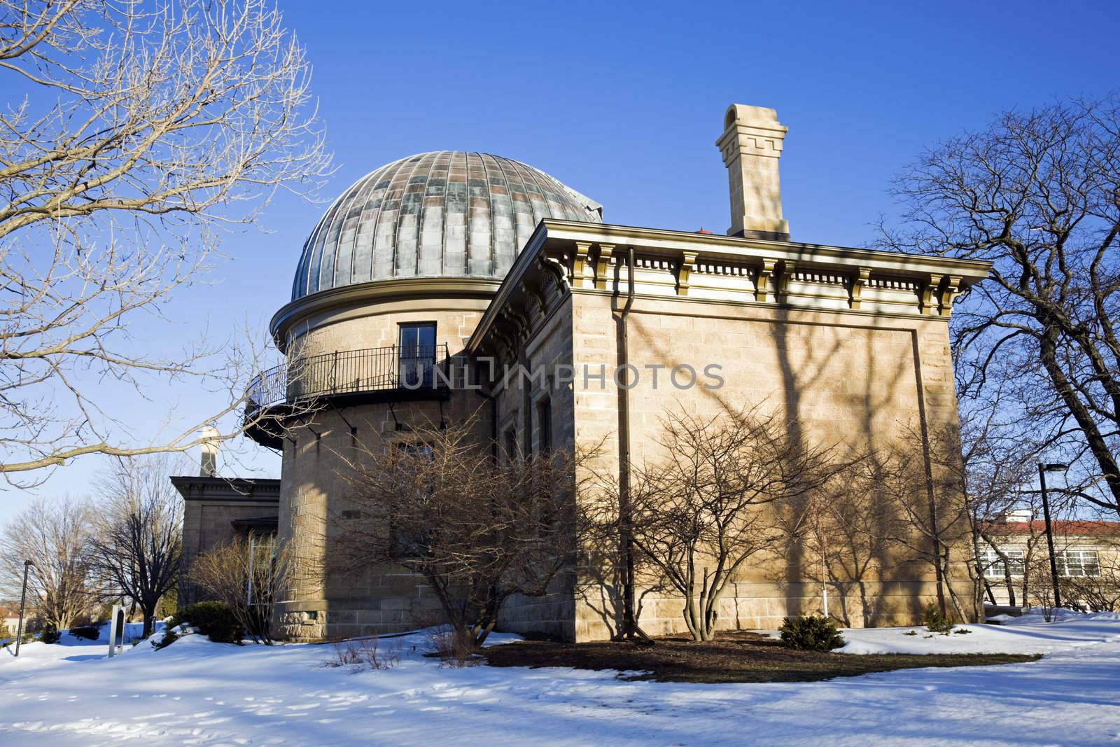 Observatory in Madison, Wisconsin - winter time.
